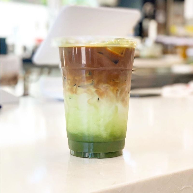 Double Banana Matcha Latte
