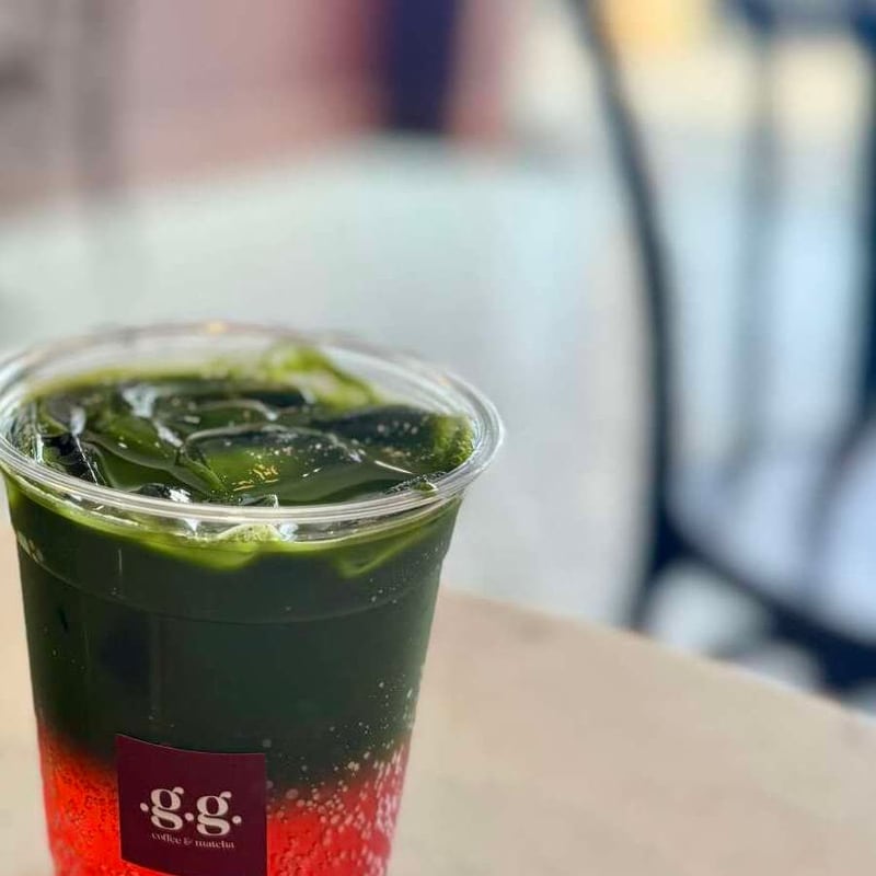 Raspberry Matcha Tonic