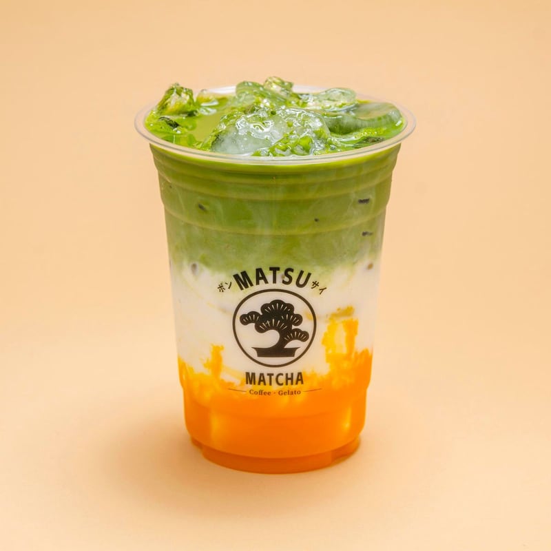 Matcha Latte with Mango