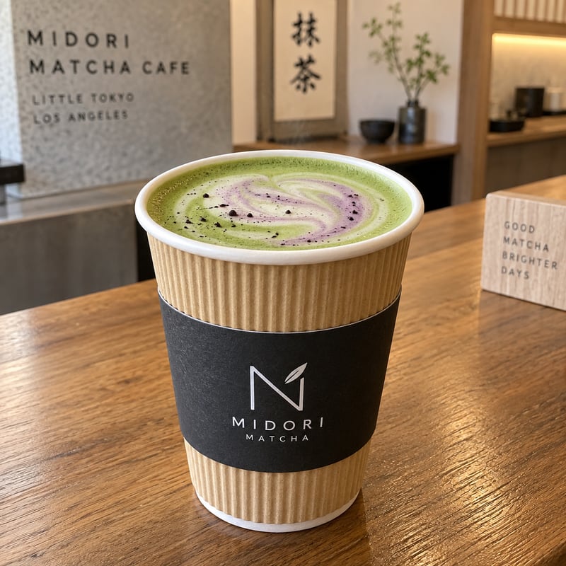 Hot Blueberry Matcha Latte