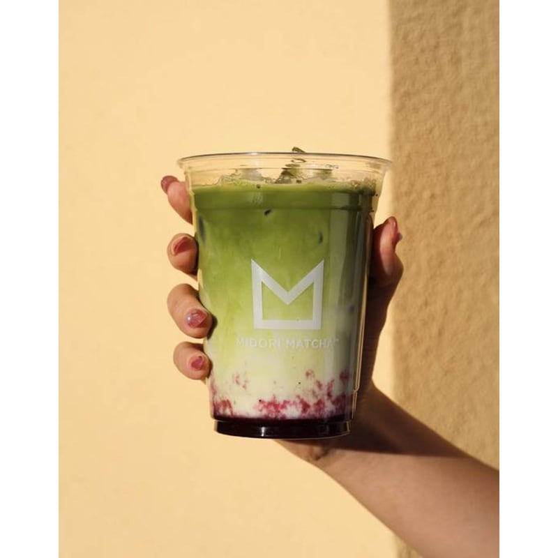 Matcha Blueberry Latte