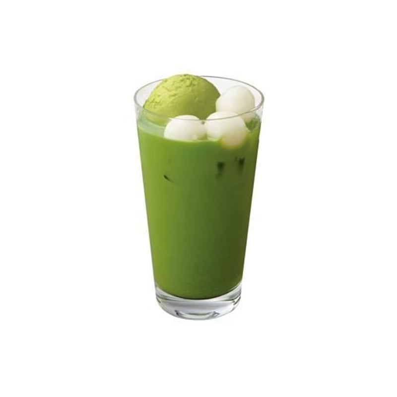 Iced Matcha Float with Mochi