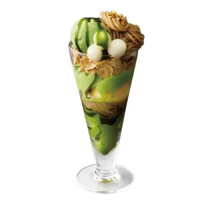 Matcha Mont Blanc Parfait with Walnuts