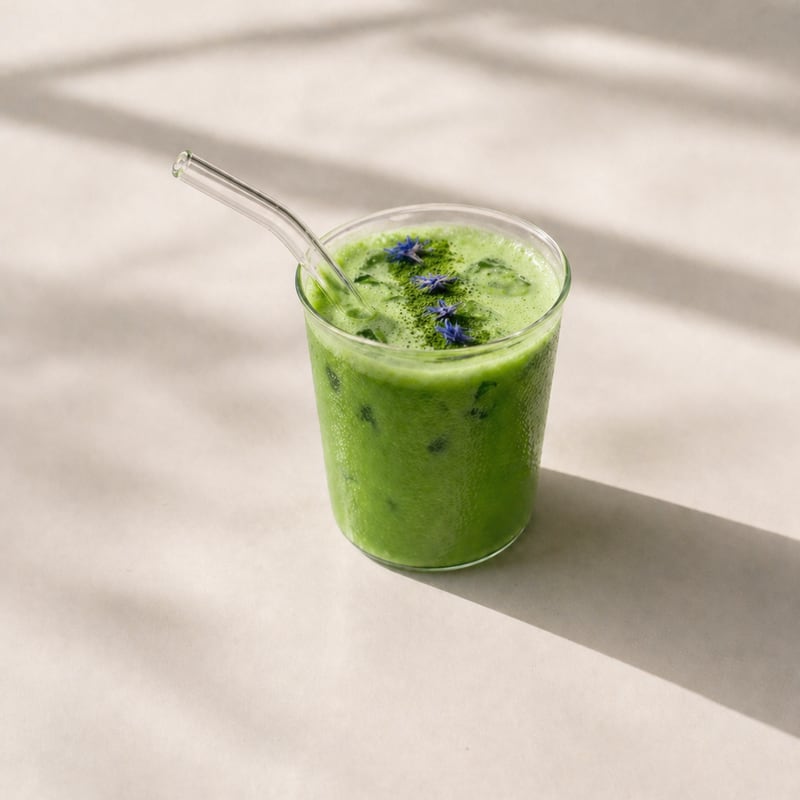 Blueberry Matcha Latte