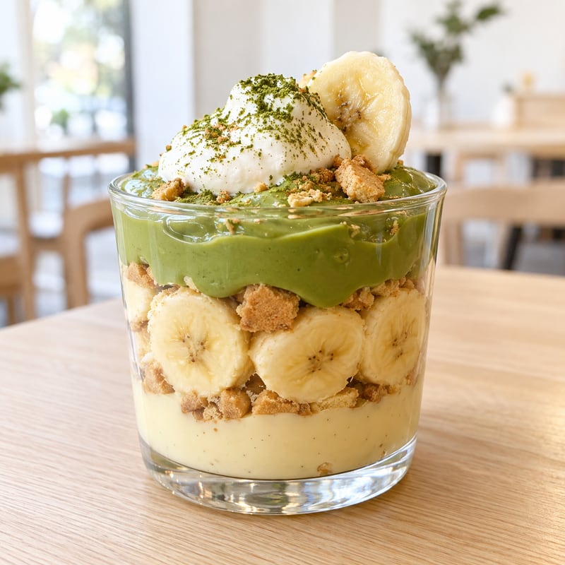 Matcha Banana Pudding