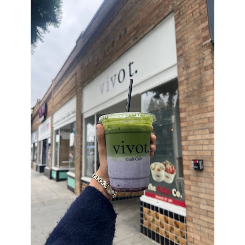 Blueberry Matcha Latte