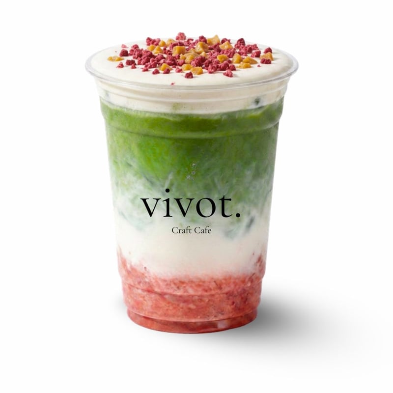 Raspberry White Chocolate Matcha Latte